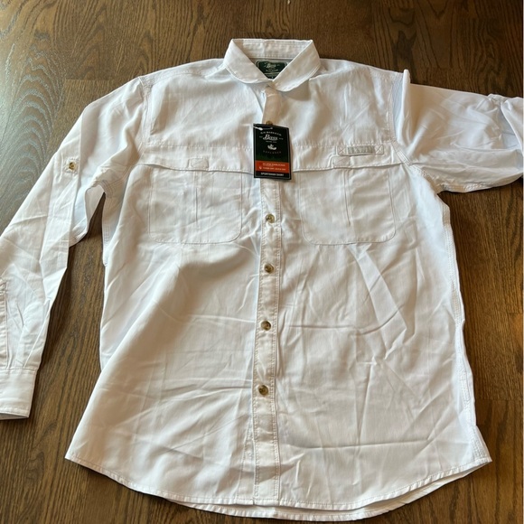 NWT men’s G.H.Bass & Co sportsman shirt sun blocker and turbo dry size medium - Picture 1 of 9